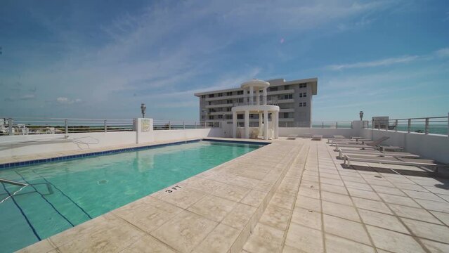 Miami Florida Rooftop Swimming Pool Area