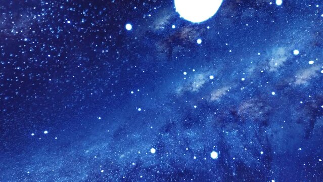 blue galaxy star background at night
