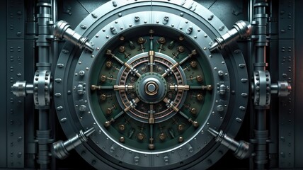 A secure vault symbolizing the safety measures in place for online banking, ensuring protection against cyber threats