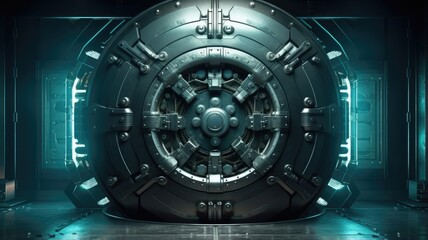 A secure vault symbolizing the safety measures in place for online banking, ensuring protection against cyber threats