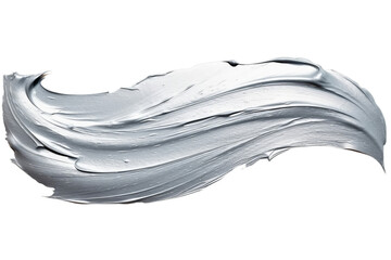 Silver grunge paint isolated on transparent background PNG