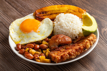 Bandeja paisa, typical Colombian main dish - Gastronomy of Antioquia
