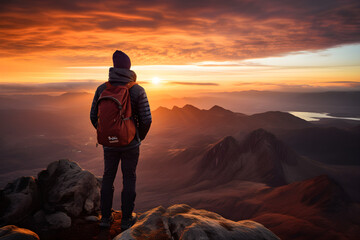 hiker in the mountains