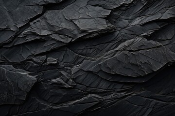 Black Rock Slate Texture Background Banner