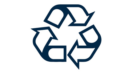 Recycle sign isolated on white background. Vector web icon