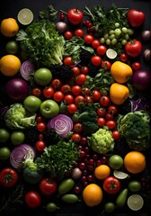 Fototapeta na wymiar composition of fresh vegetables