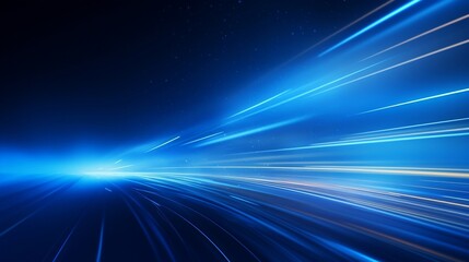Fototapeta na wymiar Speed motion effect background, Futuristic dark blue background