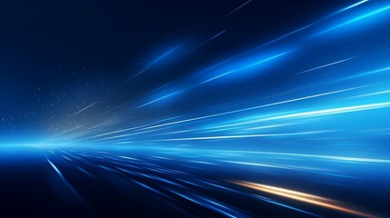 Fototapeta na wymiar Speed motion effect background, Futuristic dark blue background