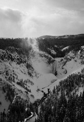 Waterfall in Yellowstone  National Park 