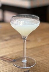 craft cocktail in a fine crystal glass