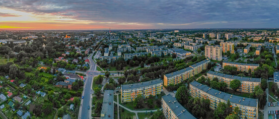 View at Pabianice city from a drone	
 - obrazy, fototapety, plakaty