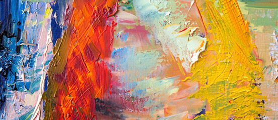 Original oil painting on canvas. Abstract art background. . Fragment of artwork. Brushstrokes of...