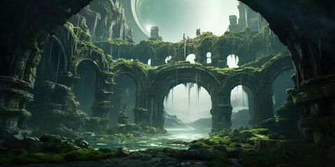 Ancient ruins, lost civilizations and technology, fantasy worlds, wallpaper, backgrounds, games, landscapes