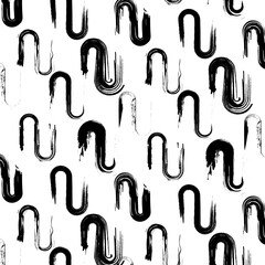 geometric black white line brush pattern abstract background texture design