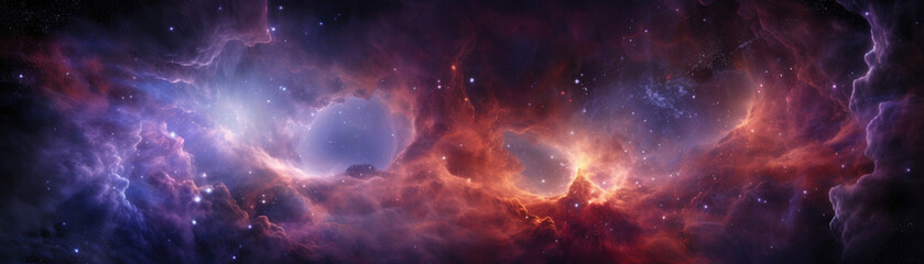 A structure of interstellar gas and dust is illuminated by the faint light of a nearby star an intricate bubbleshaped cloud of neon yellow and cobalt blue dances in the empty void of space.