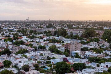 Panoramic view of the neighborhoods of a city