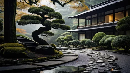 Stoff pro Meter a zen garden in japan © GMZ
