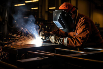 A gentle hum radiates from the welding torch as the flame changes temperature a light grey smoke trailing its every move. The Welder holds an air of stern concentration murmuring only once the