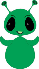 cute smiling cartoon alien