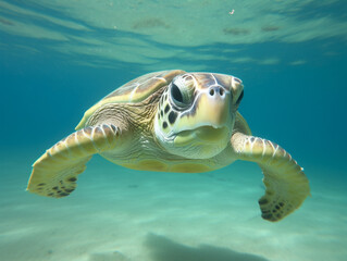 sea turtle swimming