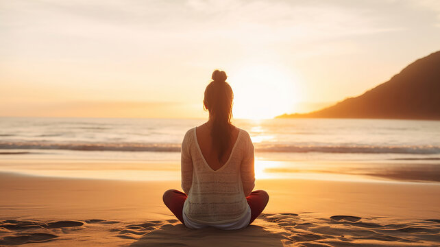 Engaging in sunrise beach yoga is invigorating