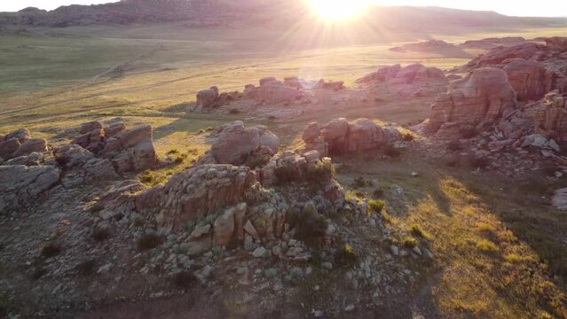 mongolia drone Baga Gazriin Chuluu nature beautiful