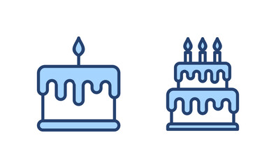 Cake icon vector. Cake sign and symbol. Birthday cake icon