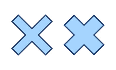 Close icon vector. Delete sign and symbol. cross sign