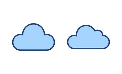 Cloud icon vector. cloud sign and symbol