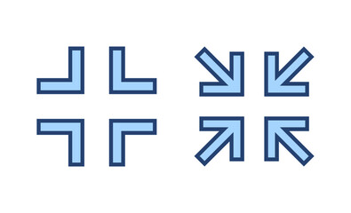 Obraz premium Fullscreen Icon vector. Expand to full screen sign and symbol. Arrows symbol