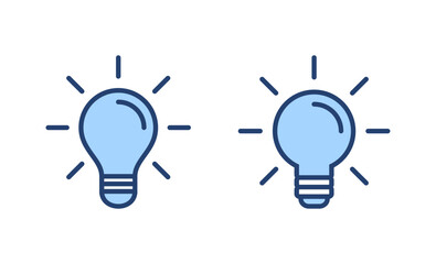Lamp icon vector. Light bulb sign and symbol. idea symbol.