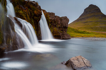 waterfall in the mountains
