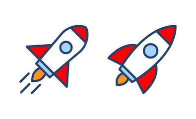 Rocket icon vector. Startup sign and symbol. rocket launcher icon