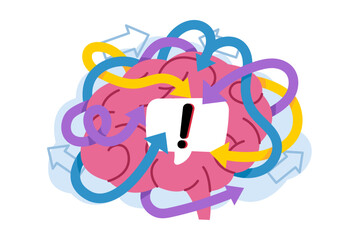 Doubt vector illustration. Fear vector illustration.