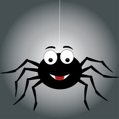 dangling cartoon spider 