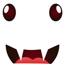 Cartoon vampire face