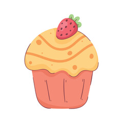 cupcake with strawberry