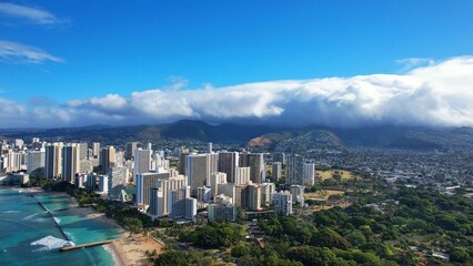 clouds over the mountain 