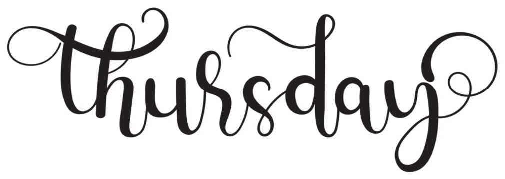 Happy THURSDAY. Thursday days of the week with ornaments. Illustration (Thursday)