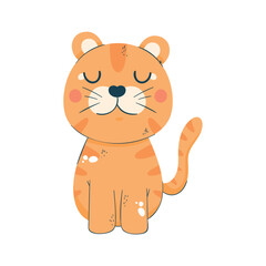 cute tiger illustration