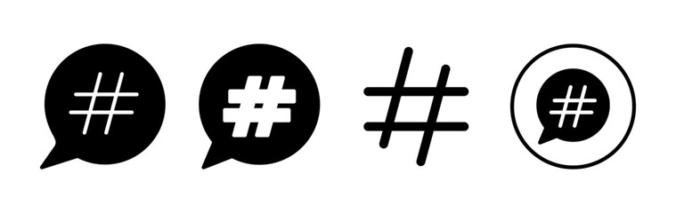 Hashtag icon vector. hashtag simbols