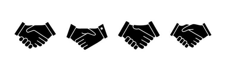 Obraz premium Hand shake icon vector. business handshake. contract agreement. partnership