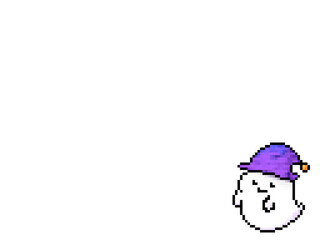 おばけのドット絵の背景 © ブランチマイニング