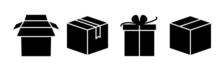 Box icon vector. Box sign. delivery package. parcel box.