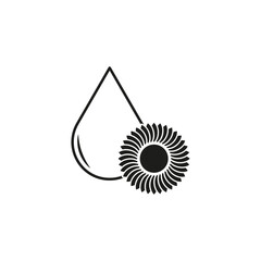 Sunflower oil icon. Vector illustration. EPS 10.