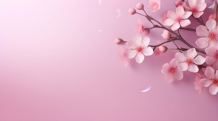 Fototapeta na wymiar pink cherry blossom background