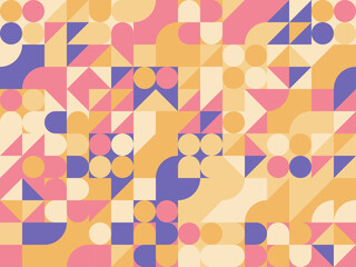 Tło z geometrycznym wzorem w retro stylu. Ilustracja wektorowa. © Monika