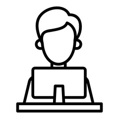 working outline icon