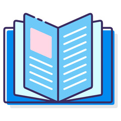 Book literature icon symbol vector image. Illustration of the textbook graphic education library design image.