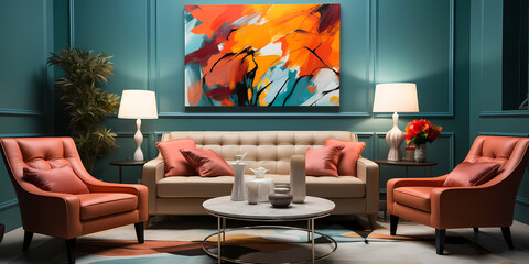 Modern Elegance - Illuminated Interiors and Captivating Color Harmony